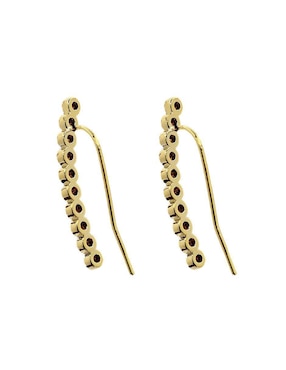 Aretes Oro Angelus con acabado brillante zirconia