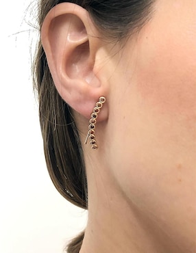 Aretes Oro Angelus con acabado brillante zirconia
