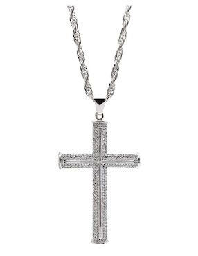 Collar De Cruz Crixus Joyeria De Plata P925 Zirconia