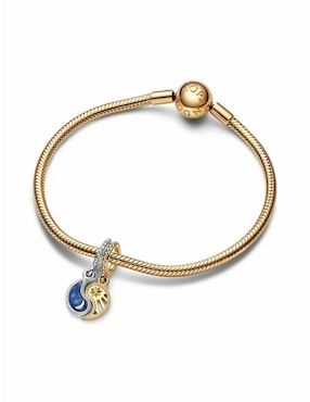 Charm semicircular Pandora moments de plata P 925 zirconia cúbica