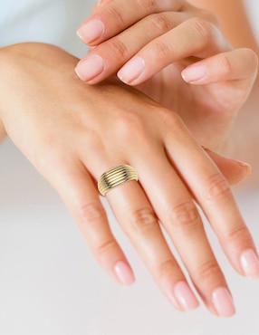 Anillo Amelie Joyas 14 k de oro brillante