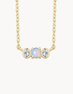 Collar Apodemia Moon de baño de oro 18 K