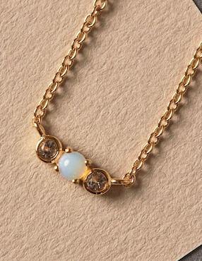 Collar Apodemia Moon de baño de oro 18 K
