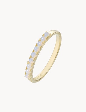 Anillo con gema Apodemia Moon circonita con acabado baño de oro