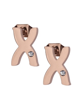 Aretes y collar de letras Luckyly zirconia cúbica