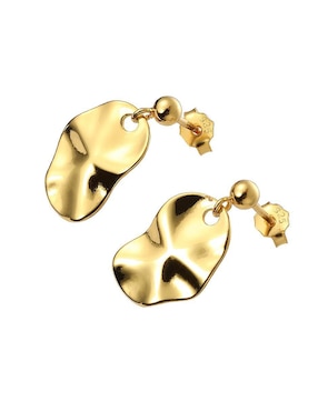 Aretes de óvalo Enso de plata P 925 con acabado brillante