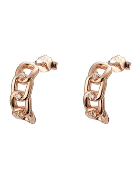Aretes Enso de plata P 925 con acabado brillante zirconia