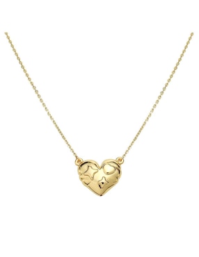 Cadena de corazón Enso Gold de plata P 925
