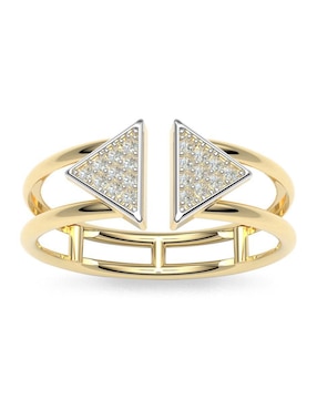 Anillo Amelie Joyas 14 k de oro zirconia brillante
