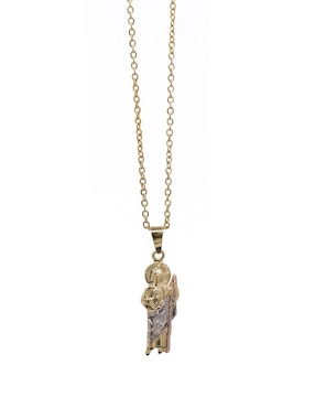 Collar Oro Angelus San Judas de baño de oro 10 K