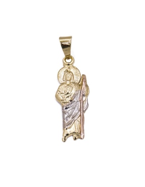 Collar Oro Angelus San Judas de baño de oro 10 K