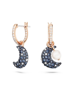 Aretes de luna Swarovski con acabado pavé