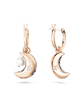 Aretes de luna Swarovski con acabado pavé
