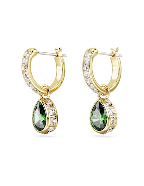 Aretes de gota Swarovski con acabado brillante
