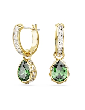 Aretes de gota Swarovski con acabado brillante