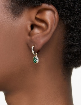 Aretes de gota Swarovski con acabado brillante