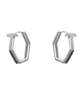 Arracadas Sofia Blum de plata P 925 con acabado plateado