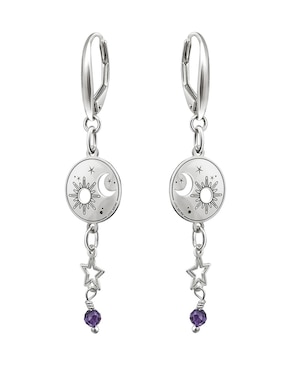 Aretes Largos De Estrella Anamora Por Tanya Moss Astros De Plata P 925 Circonita