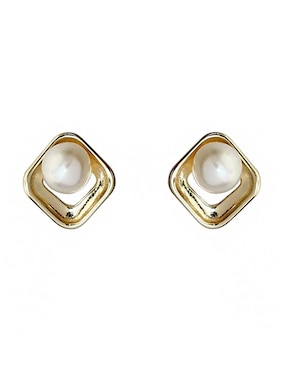 Aretes Sofia Blum de plata P 925 con acabado brillante perla