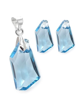 Aretes y collar Zvezda Pearls de plata P 925 cristal
