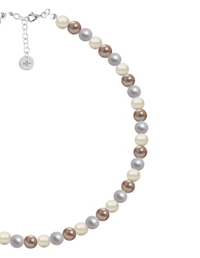 Aretes y collar Zvezda Pearls de plata P 925 cristal