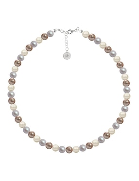 Aretes y collar Zvezda Pearls de plata P 925 cristal