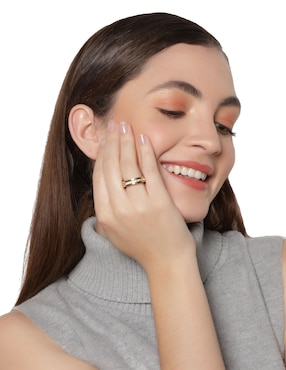 Anillo multi gemas Ocean Heart cristal brillante