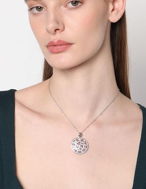 Collar con dije Ocean Heart baño de oro 18 K