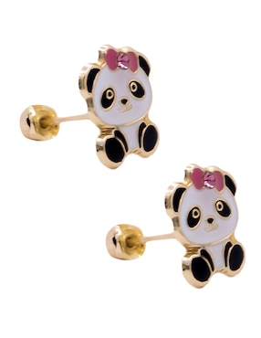 Broqueles de panda Oro Angelus Tendencias de oro con acabado esmaltado