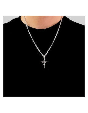 Collar con dije de cruz Crixus Joyeria de plata P 925