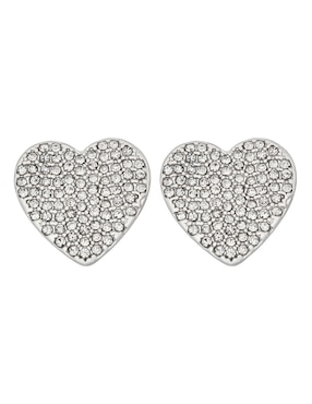 Aretes De Corazón Nine West Pave Motifs