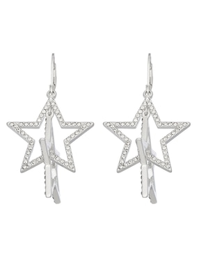 Aretes Cortos De Estrella Nine West Pave Motifs Cristal