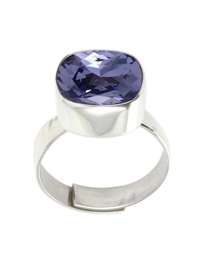 Anillo cuadrado Zvezda Cushion P 925 de plata cristal brillante