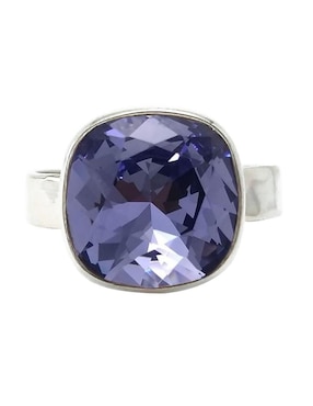 Anillo cuadrado Zvezda Cushion P 925 de plata cristal brillante