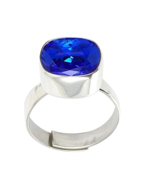Anillo cuadrado Zvezda Cushion P 925 de plata cristal brillante