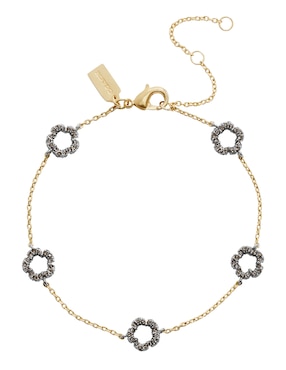 Pulsera Coach 8.1 Pave Tea Rose Con Acabado Brillante