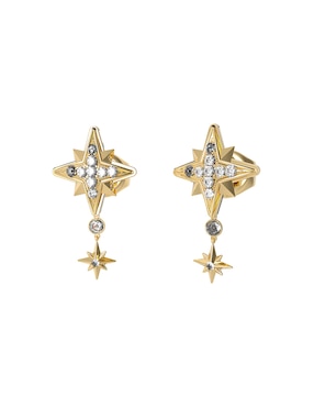 Aretes Cortos GUESS In The Sky De Acero Inoxidable Cristal