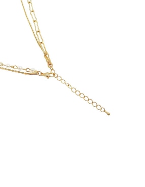Collar de corazón Zvezda Doble de baño de oro 18 K