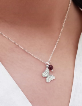Colgante Y Dije de mariposa Anante suerte de plata P 925