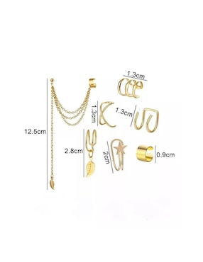 Set de aretes Genérica con acabado brillante