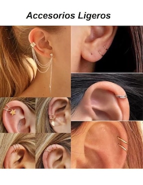 Set de aretes Genérica con acabado brillante