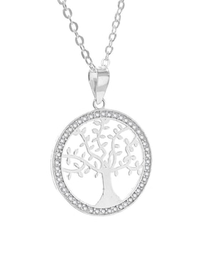 Collar Zvezda Árbol De La Vida De Plata P925