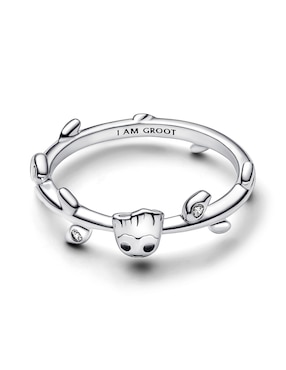 Anillo de hoja Pandora Marvel Guardianes de la Galaxia P 925 de plata zirconia cúbica brillante