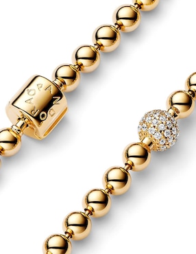Pulsera Pandora de plata P 925 con acabado baño de oro