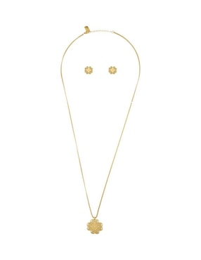 Aretes y collar trébol Nuvi semipreciosas