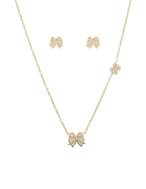Aretes y collar de moño Nuvi