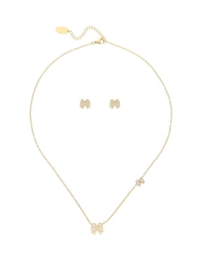Aretes y collar de moño Nuvi