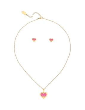 Aretes y collar de corazón Nuvi