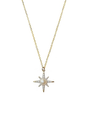 Collar De Estrella Sofia Blum De Plata P925 Zirconia