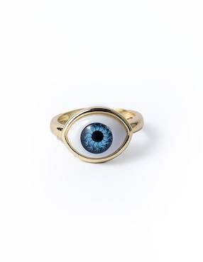 Anillo De Ojo Tihó Joyería Smiley 18 K